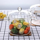 Olla de Vidrio Transparente con Tapa