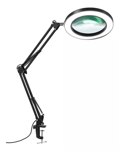 Lupa de Escritorio con Luz LED y Soporte Ajustable