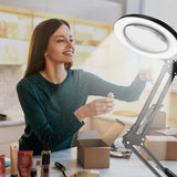 Lupa de Escritorio con Luz LED y Soporte Ajustable