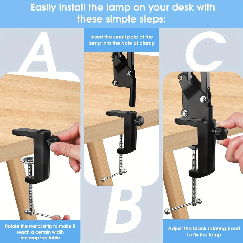 Lupa de Escritorio con Luz LED y Soporte Ajustable